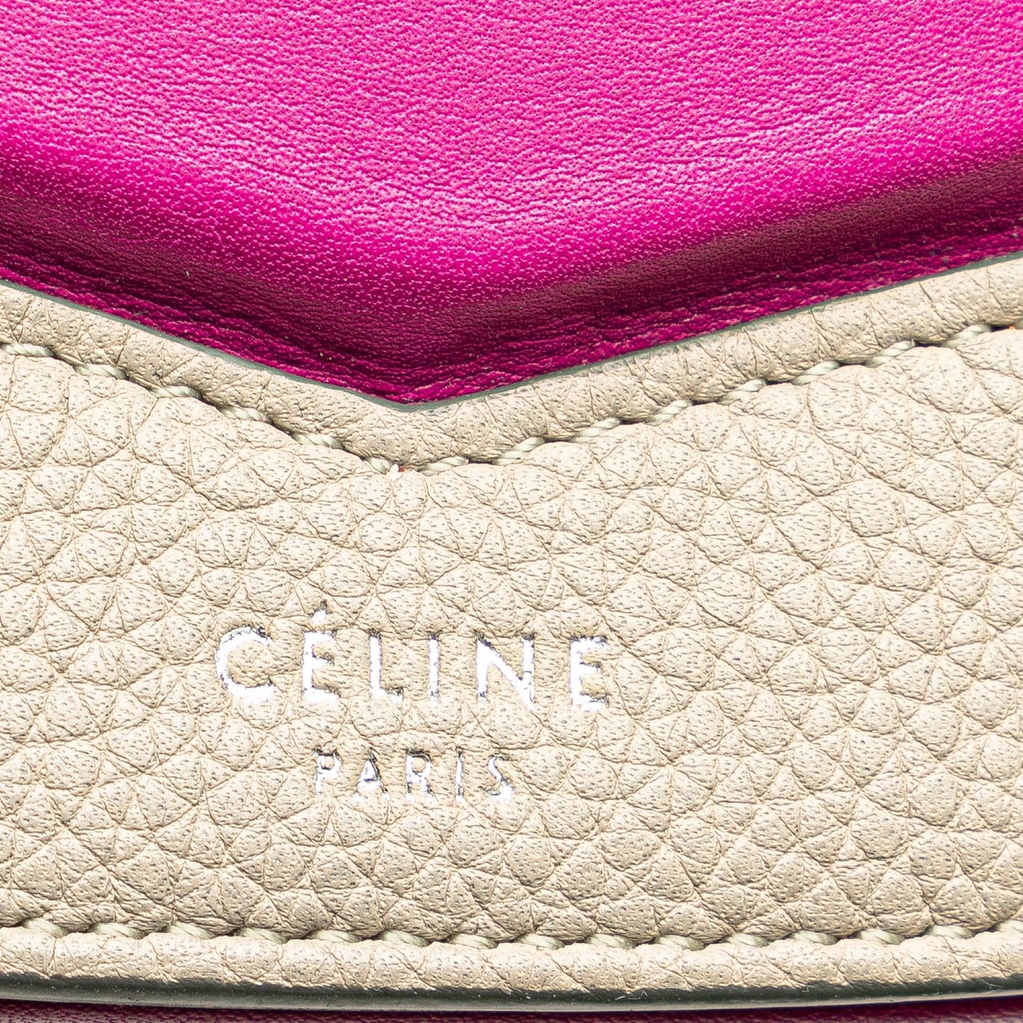 Celine Small Bicolor Leather Trotteur Crossbody