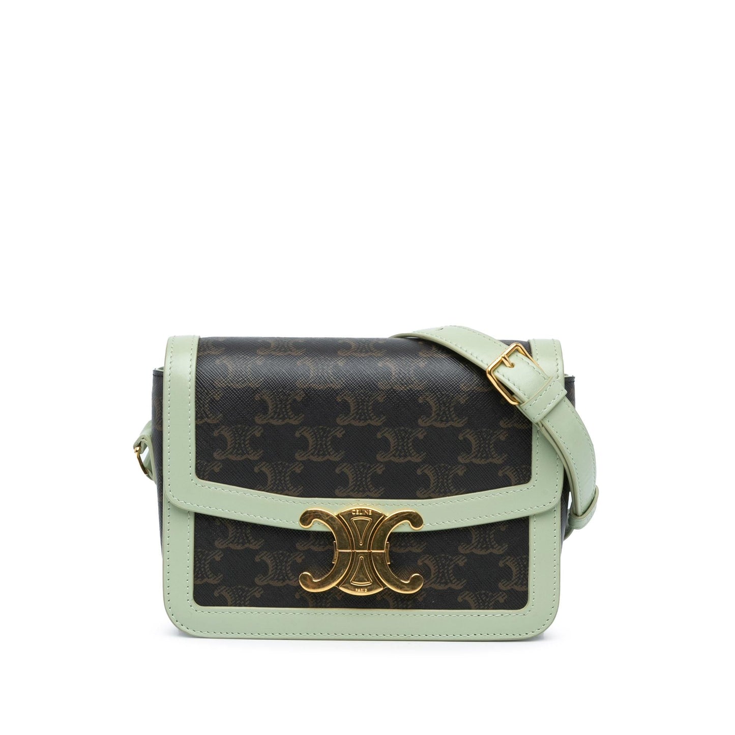 Celine Teen Coated Canvas Triomphe Crossbody