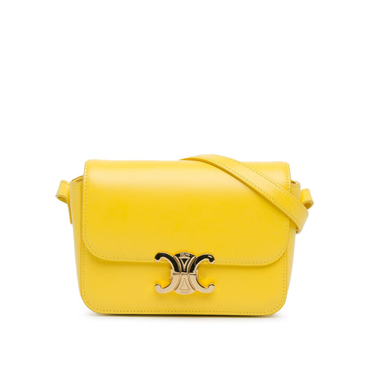 Celine Teen Shiny Calfskin Triomphe Crossbody