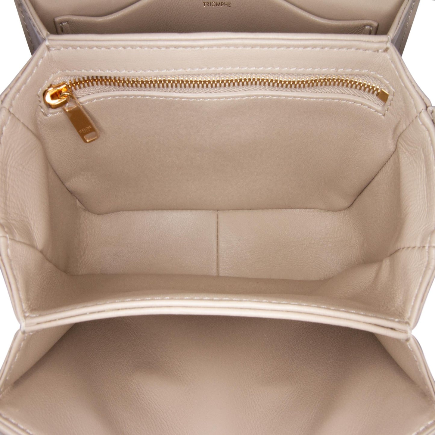 Celine Teen Shiny Calfskin Triomphe Crossbody