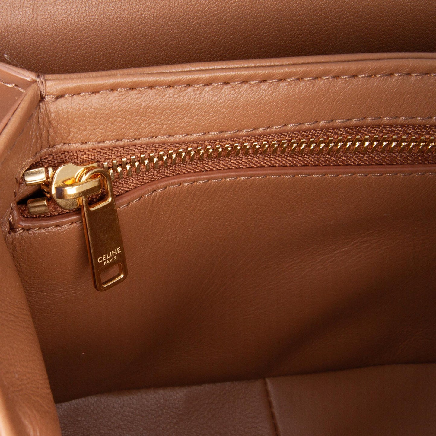 Celine Teen Shiny Calfskin Triomphe Crossbody