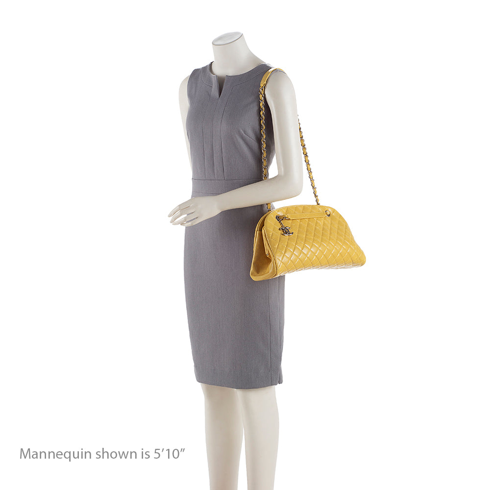 Chanel Aged Calfskin Just Mademoiselle Bowling Bag (SHF-19391)