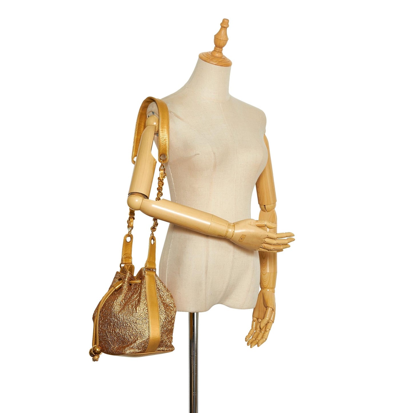 Chanel Brocade Bucket Bag