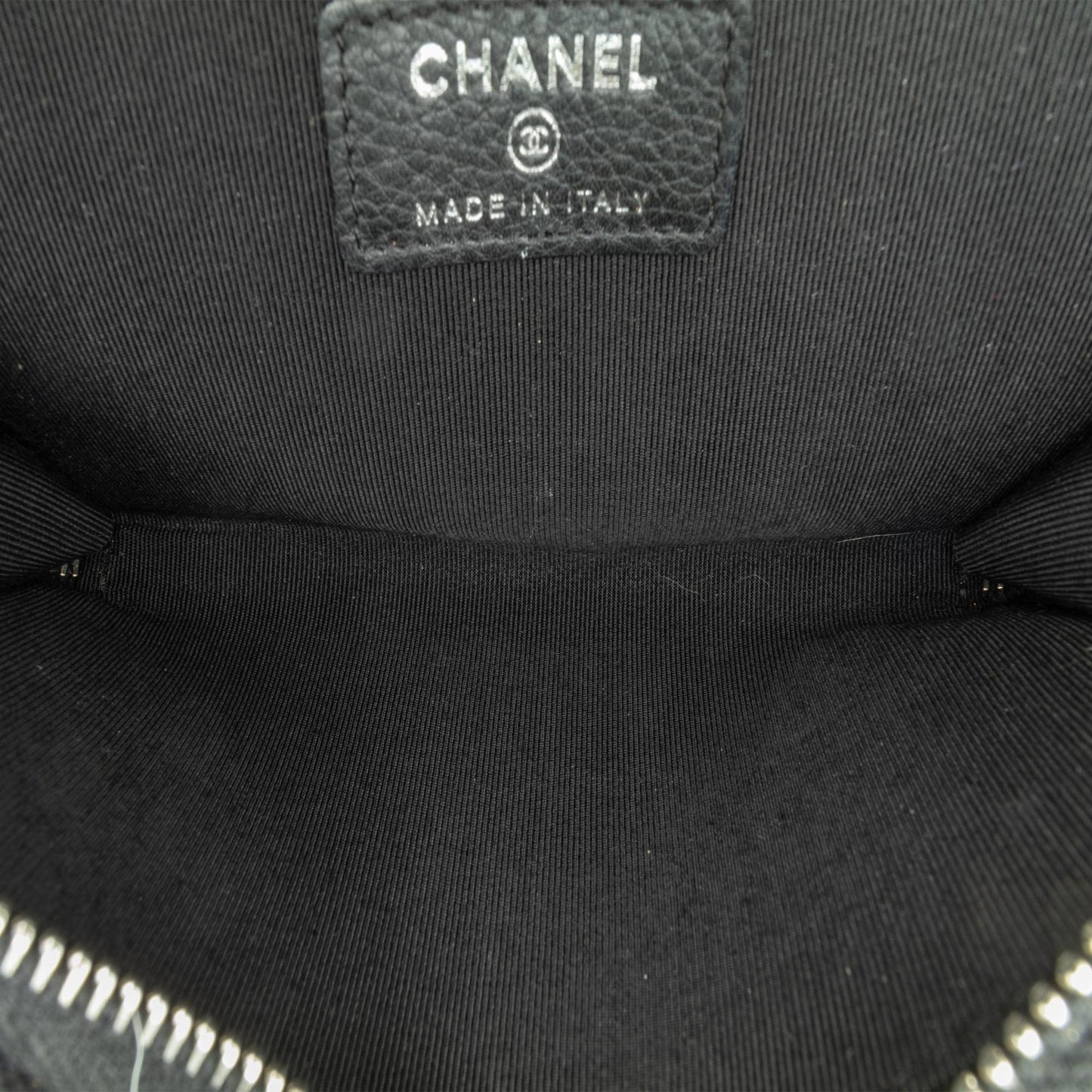 Chanel Bull Leather Studded Zip Wallet