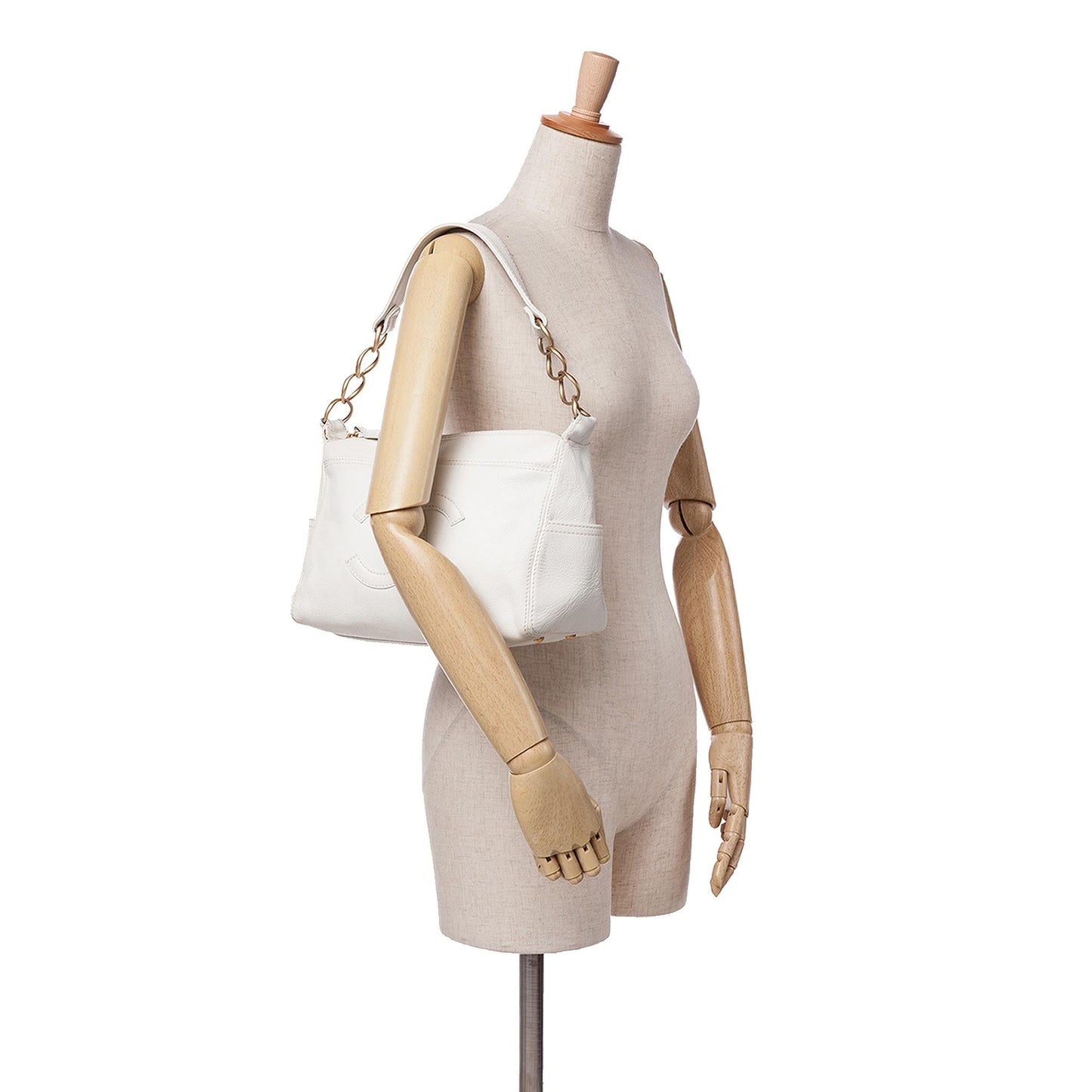 Chanel CC Calfskin Chain Shoulder Bag