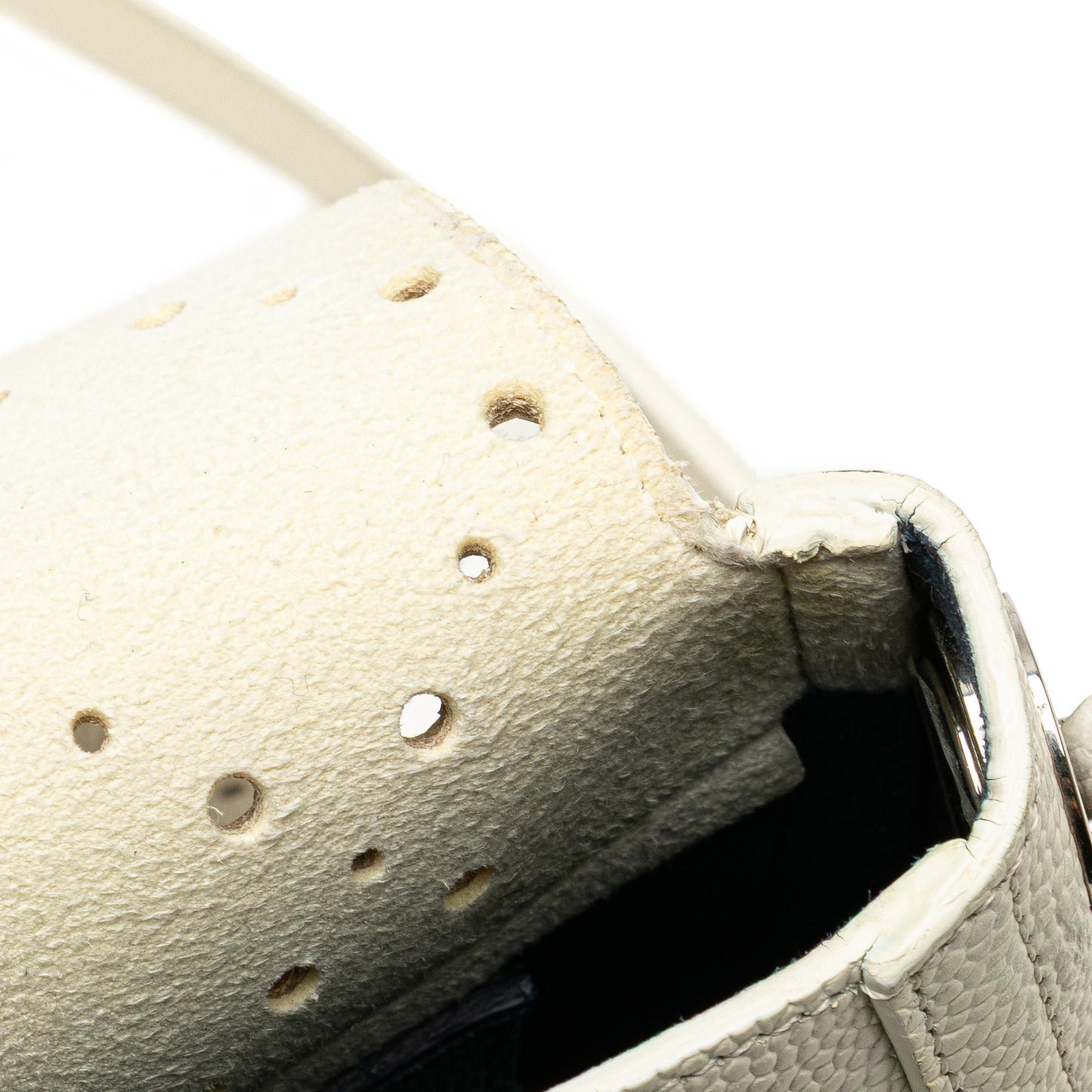 Chanel CC Caviar Perforated Messenger Flap
