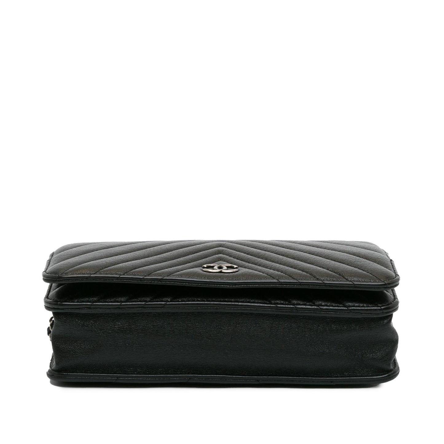 Chanel CC Chevron Calfskin Wallet On Chain (SHG-Q3rRL6)