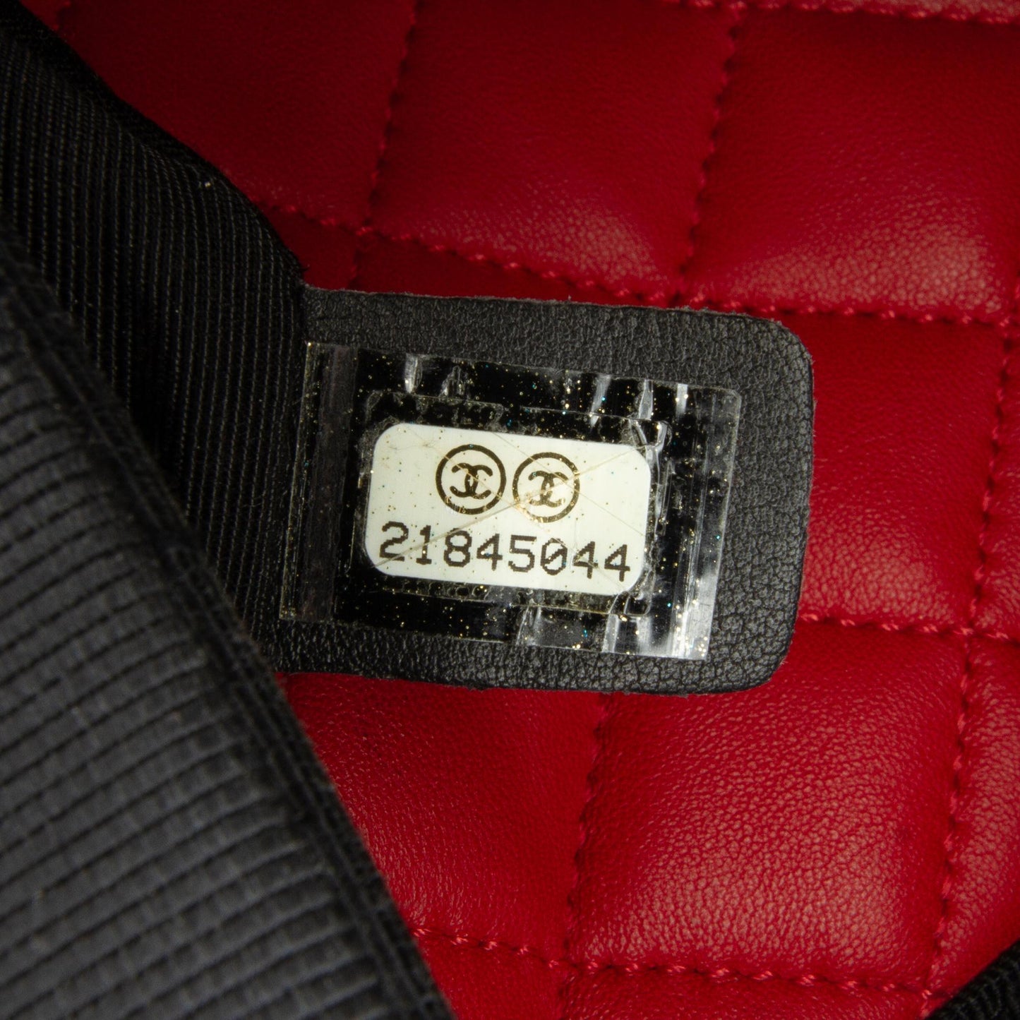 Chanel CC Grossgrain trim Lambskin Flap Shoulder Bag