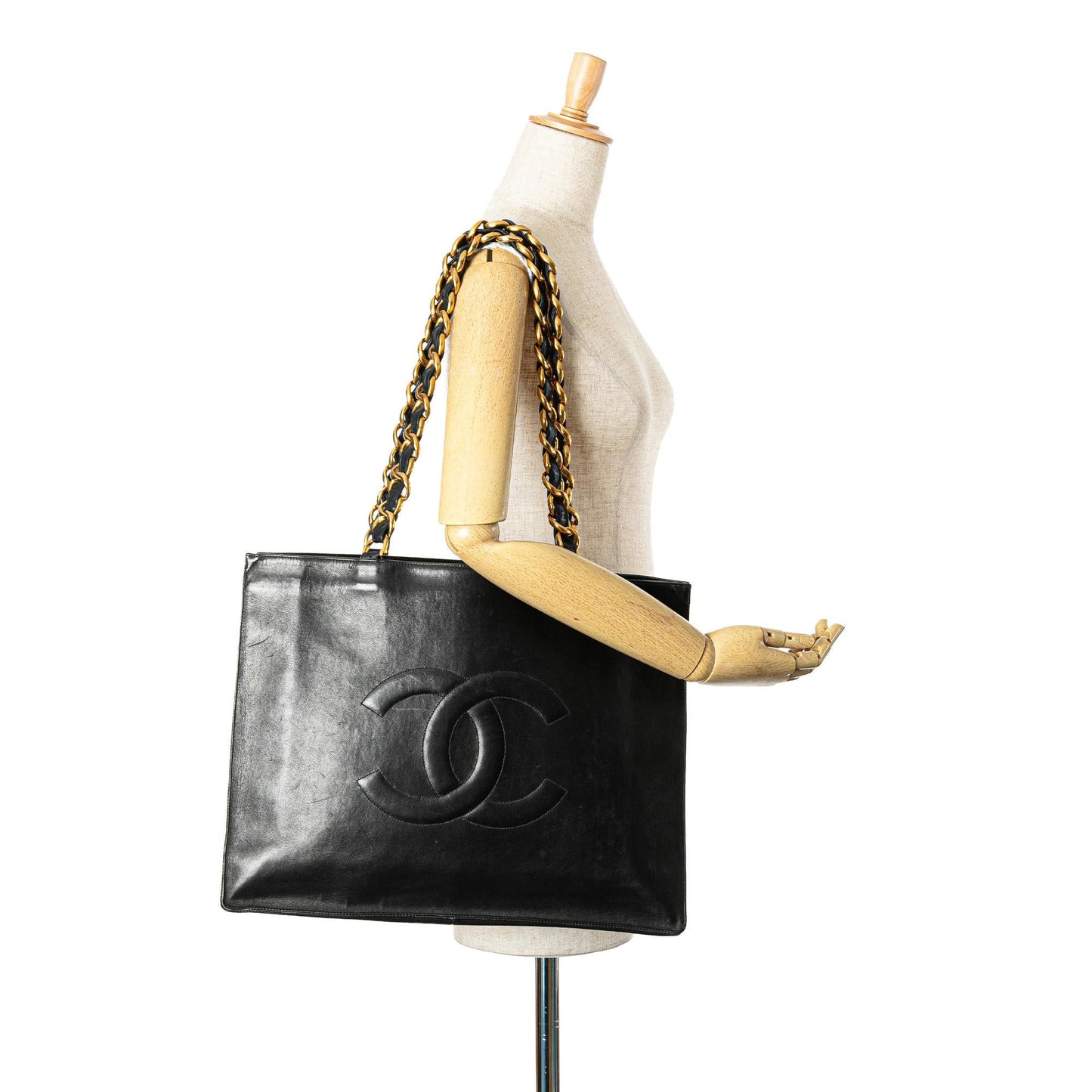 Chanel CC Lambskin Chain Tote