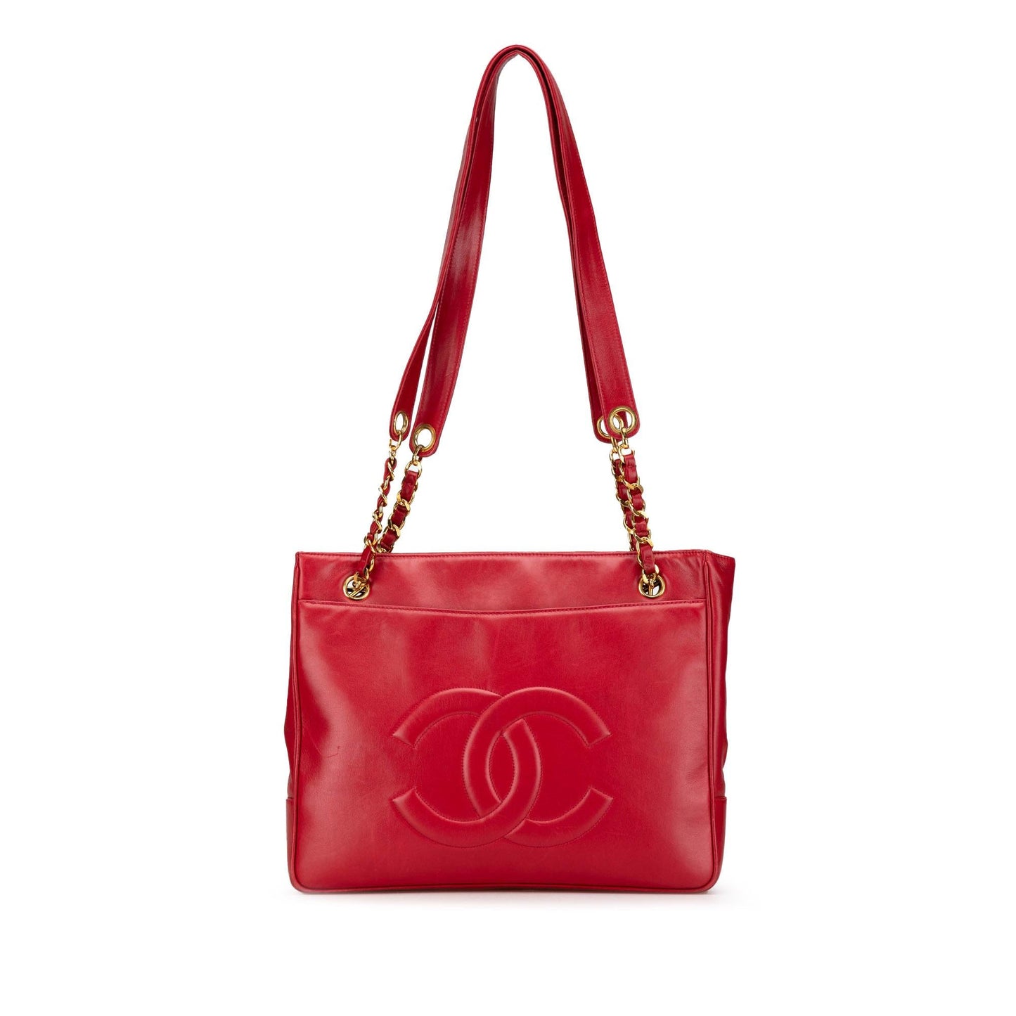 Chanel CC Lambskin Chain Tote