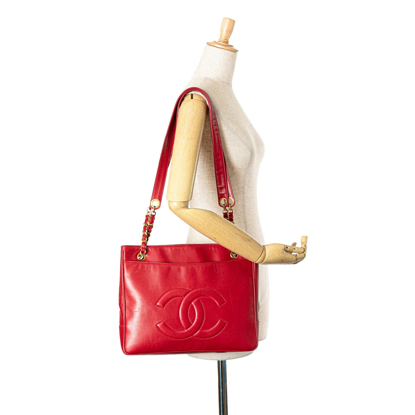 Chanel CC Lambskin Chain Tote