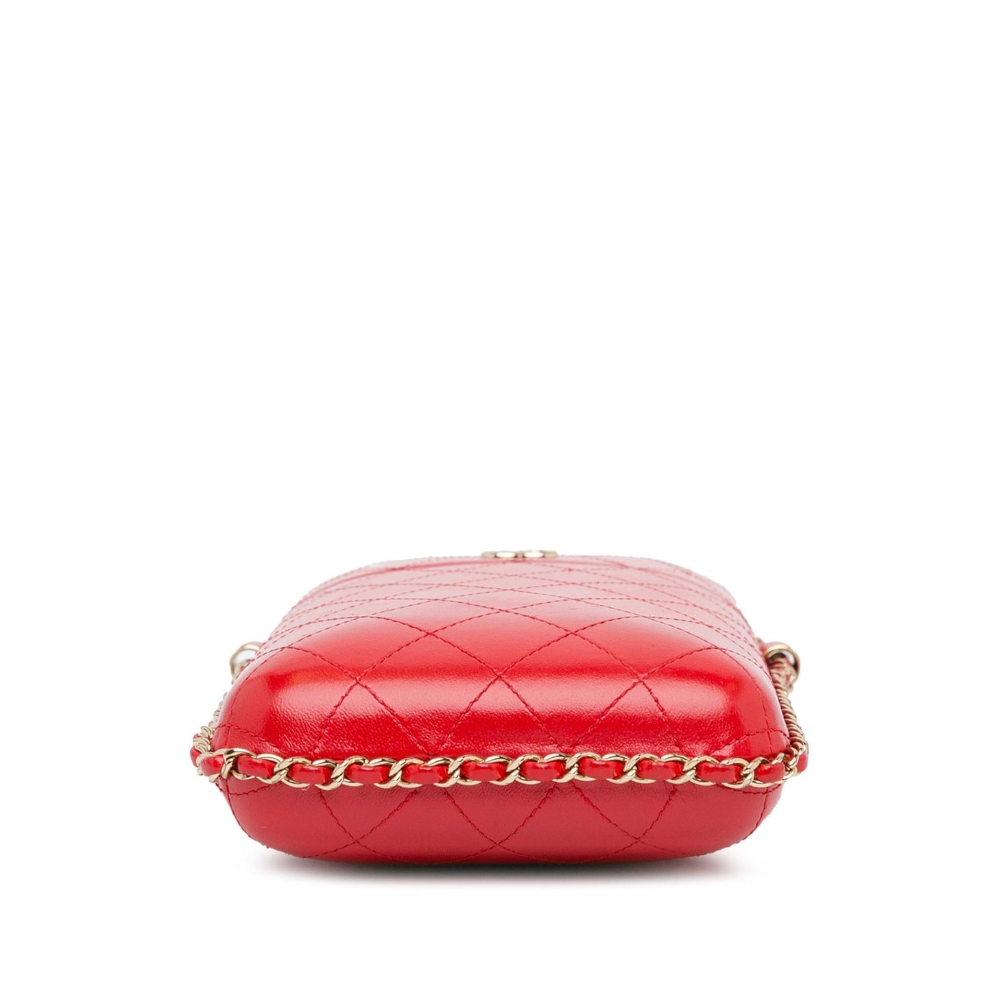 Chanel CC Quilted Calfskin Chain Around Phone Holder (SHG-t9r9NM)