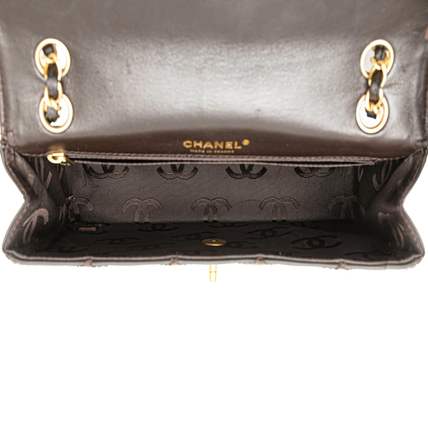 Chanel CC Quilted Calfskin Wild Stitch Flap