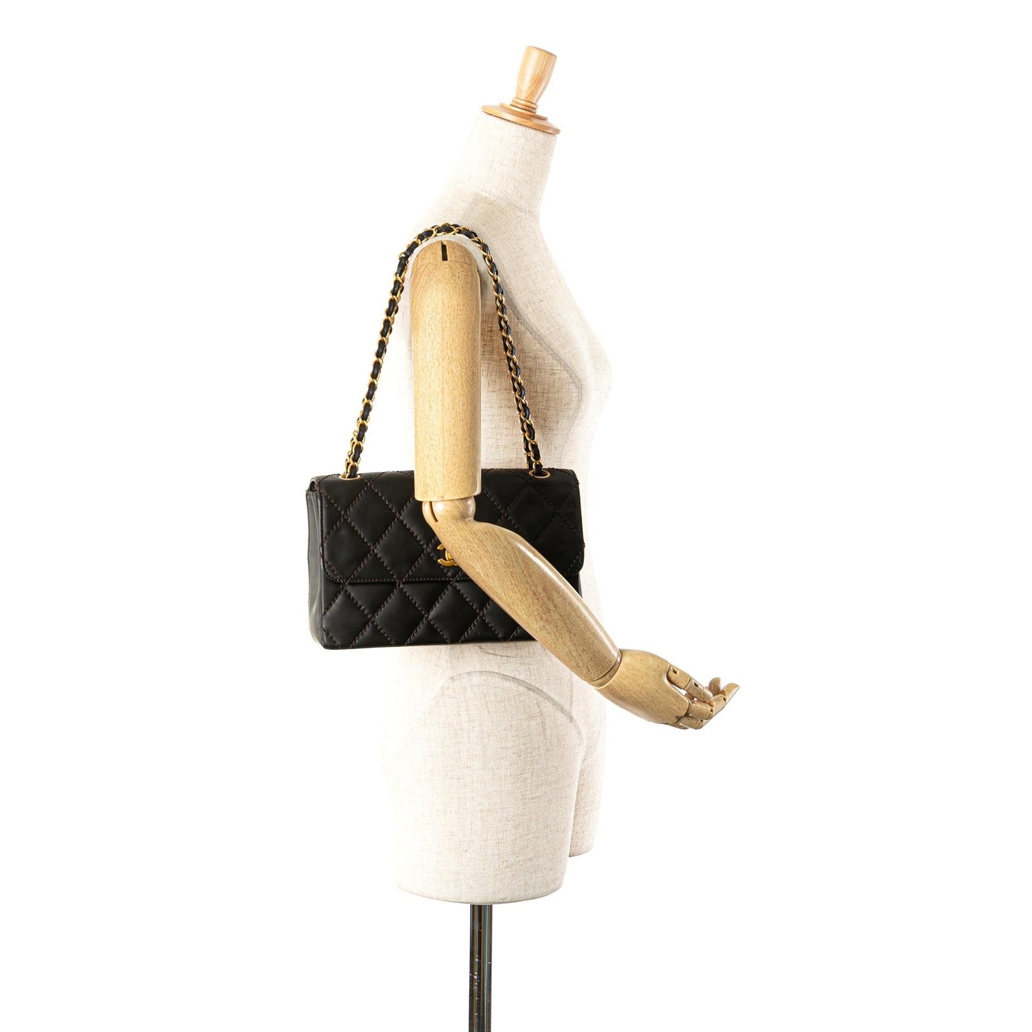 Chanel CC Quilted Calfskin Wild Stitch Flap