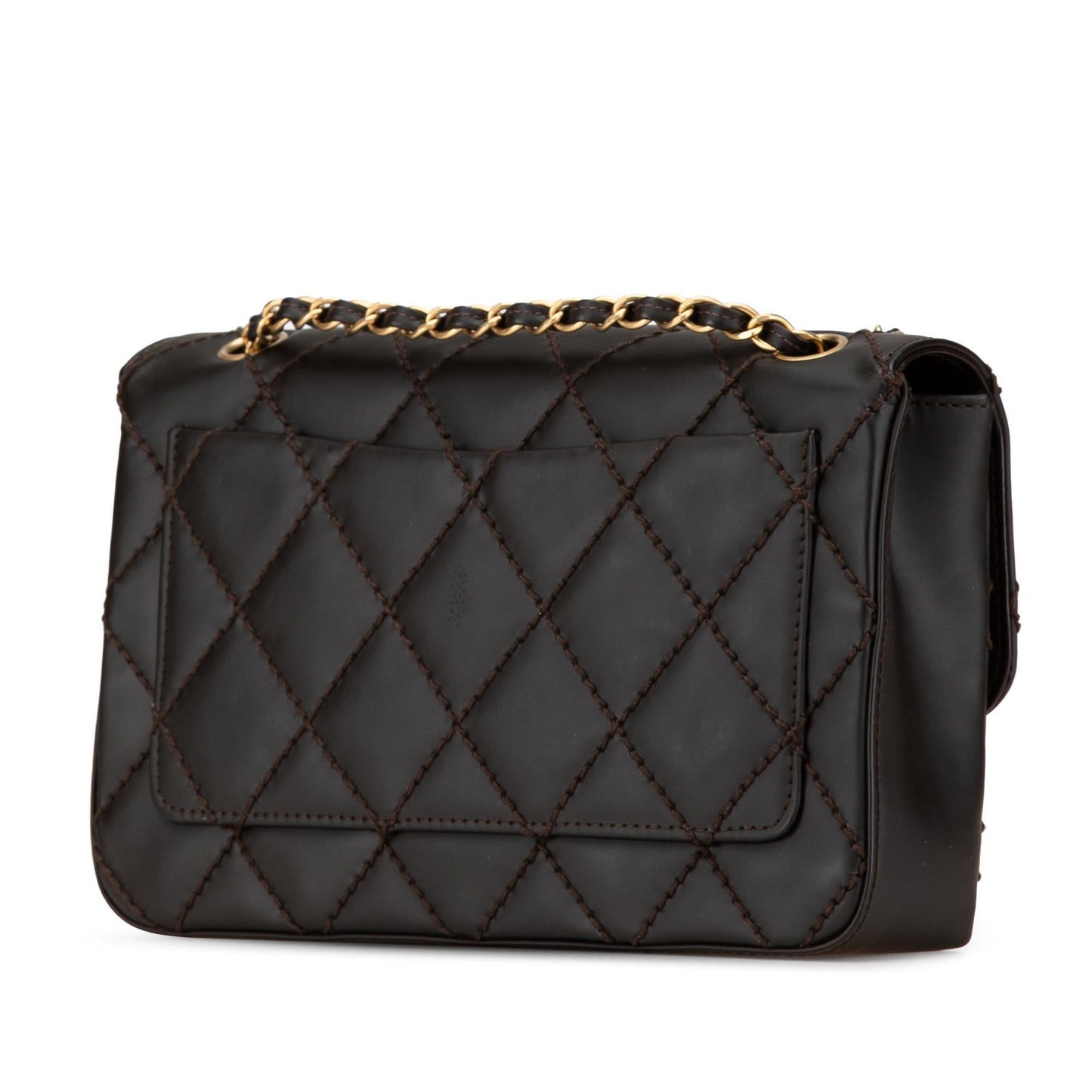 Chanel CC Quilted Calfskin Wild Stitch Flap