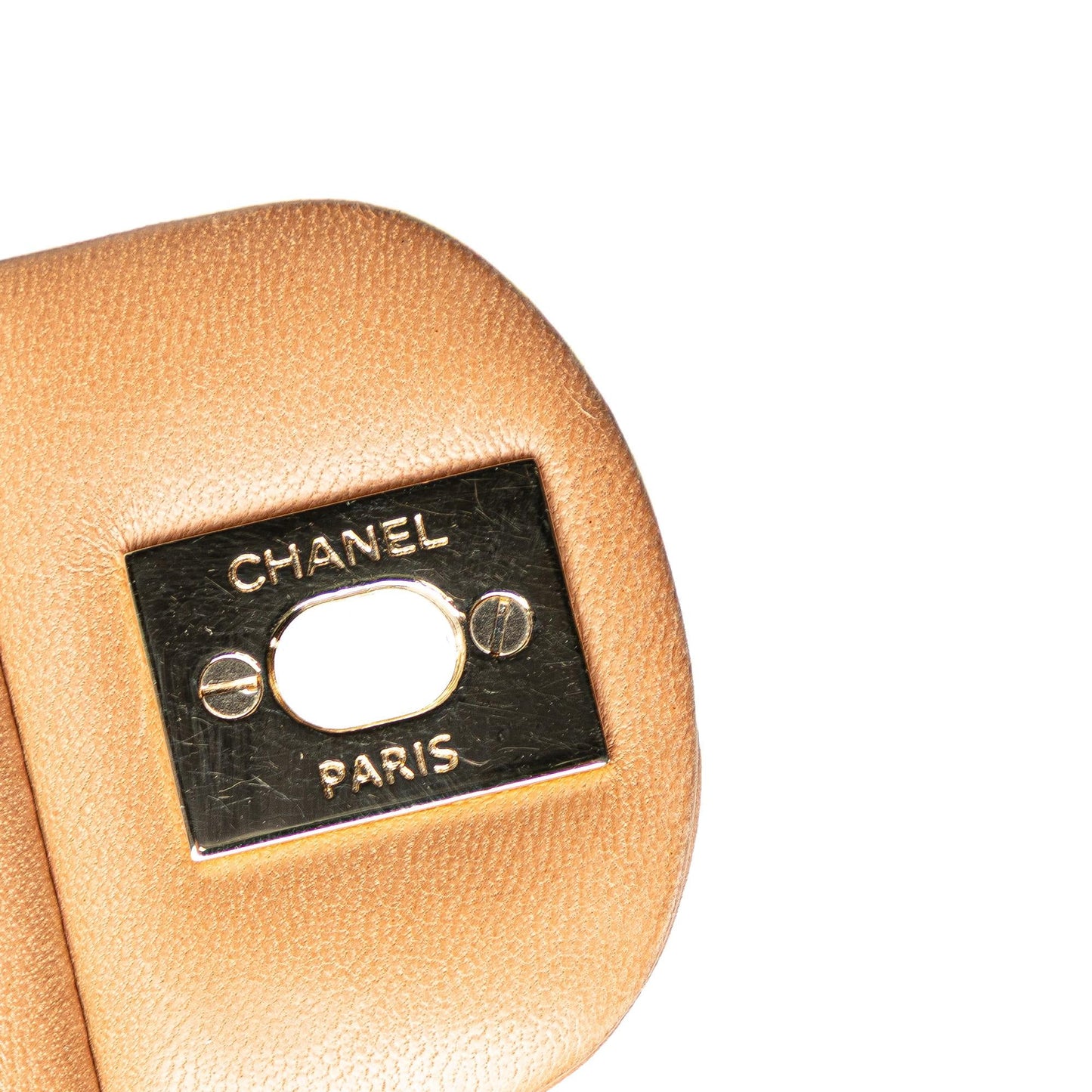Chanel CC Quilted Lambskin Clutch With Chain