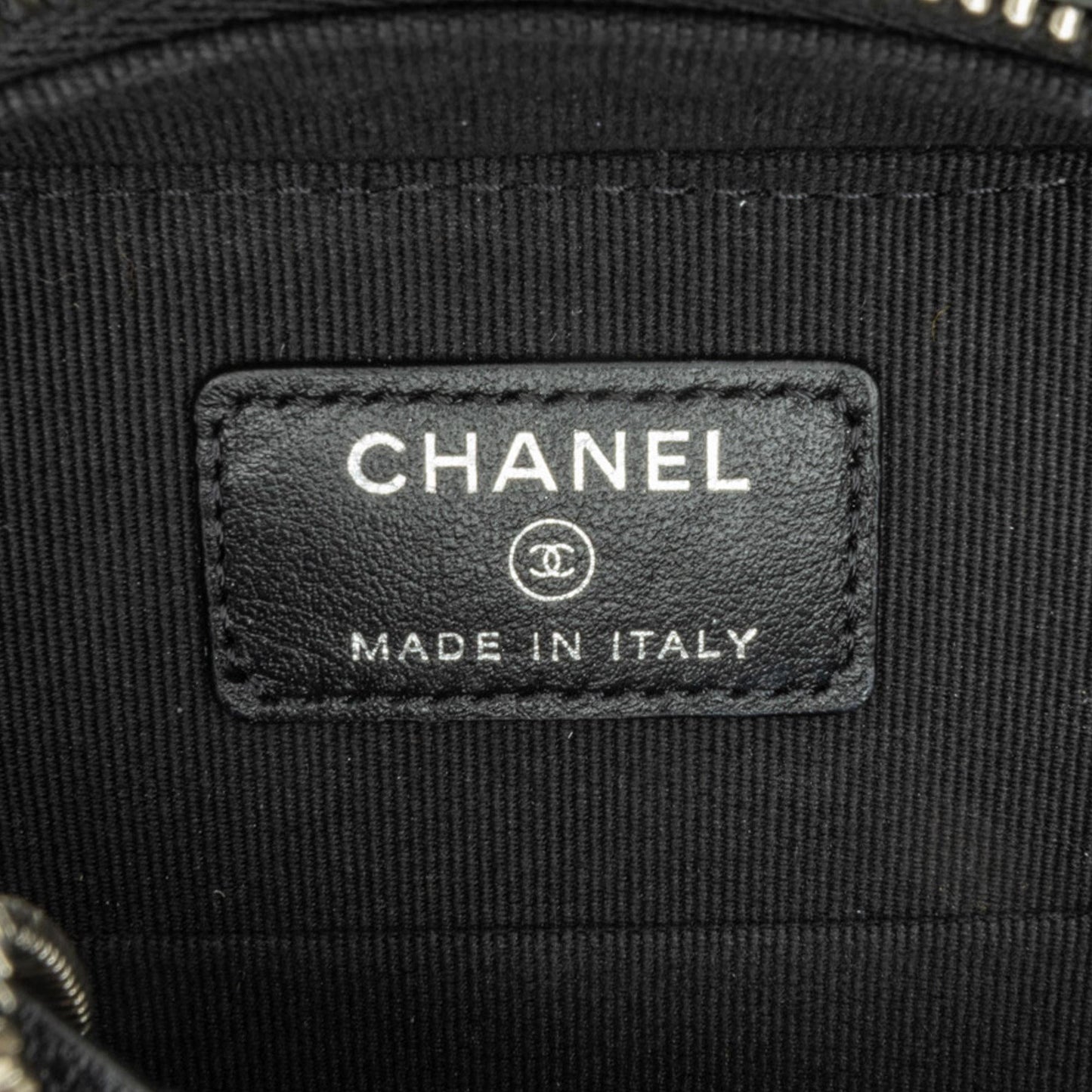 Chanel CC Quilted Patent Clutch With Chain