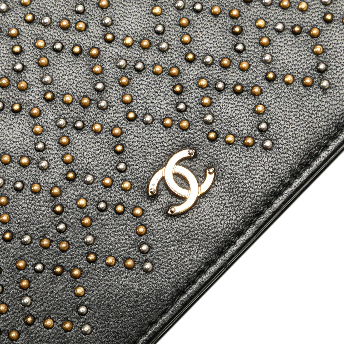 Chanel CC Studded Lambskin Wallet on Chain