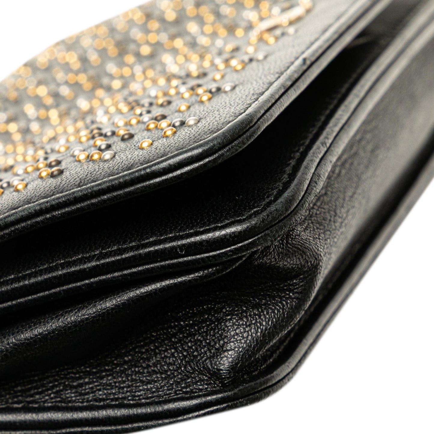 Chanel CC Studded Lambskin Wallet on Chain