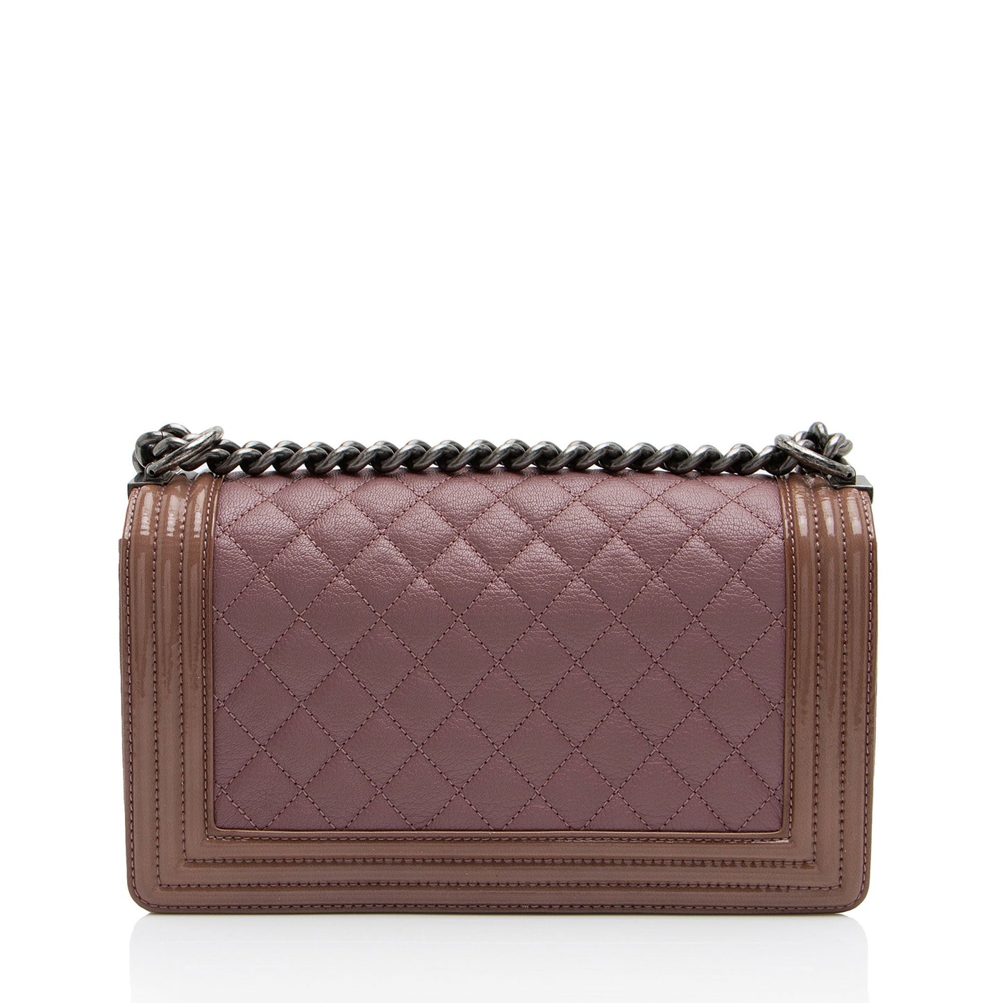 Chanel Calfskin Patent Old Medium Boy Bag