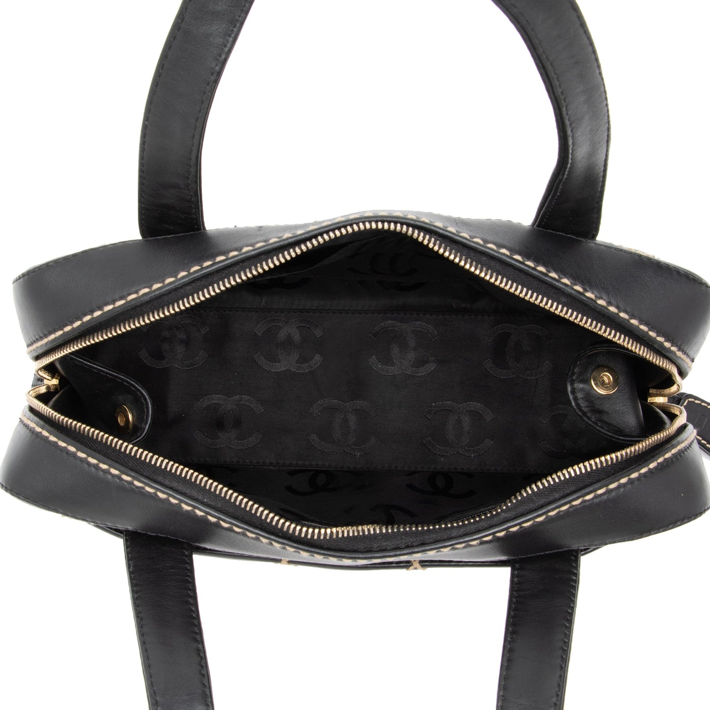 Chanel Calfskin Surpique Satchel (SHF-O6gojx)