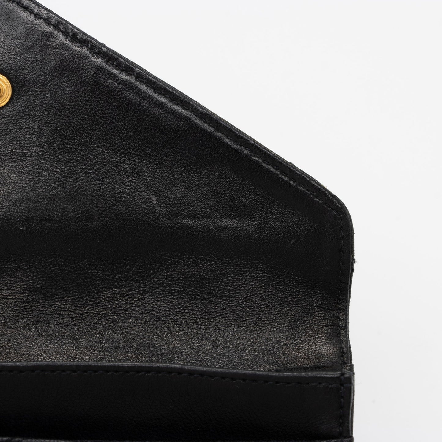 Chanel Calfskin Diamond Wild Stitch Envelope Wallet (SHF-pNxSvK)