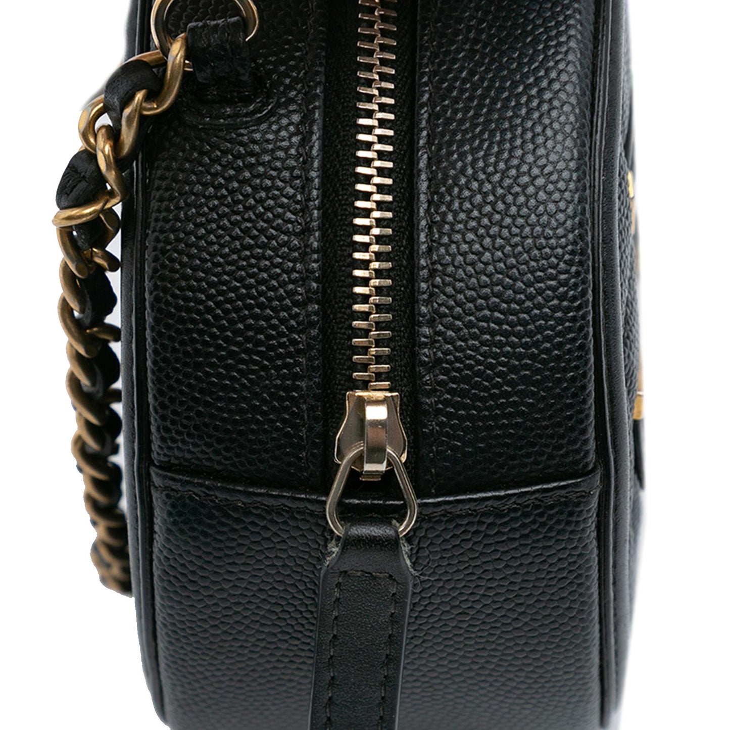 Chanel Caviar CC Filigree Round Crossbody