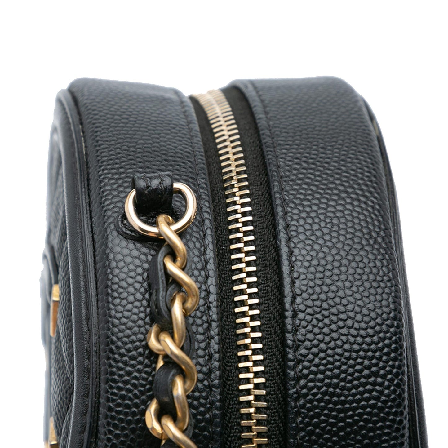 Chanel Caviar CC Filigree Round Crossbody