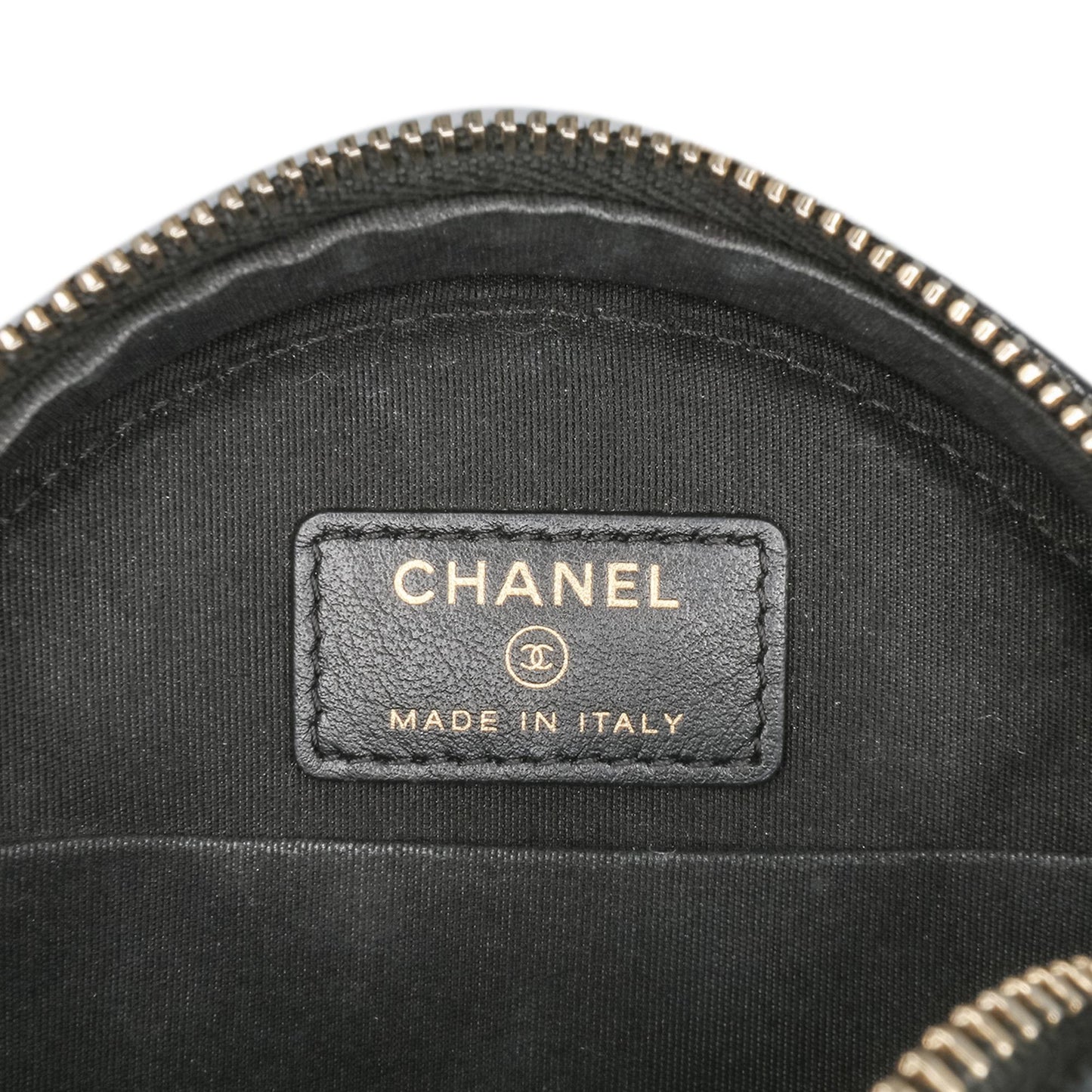 Chanel Caviar CC Filigree Round Crossbody