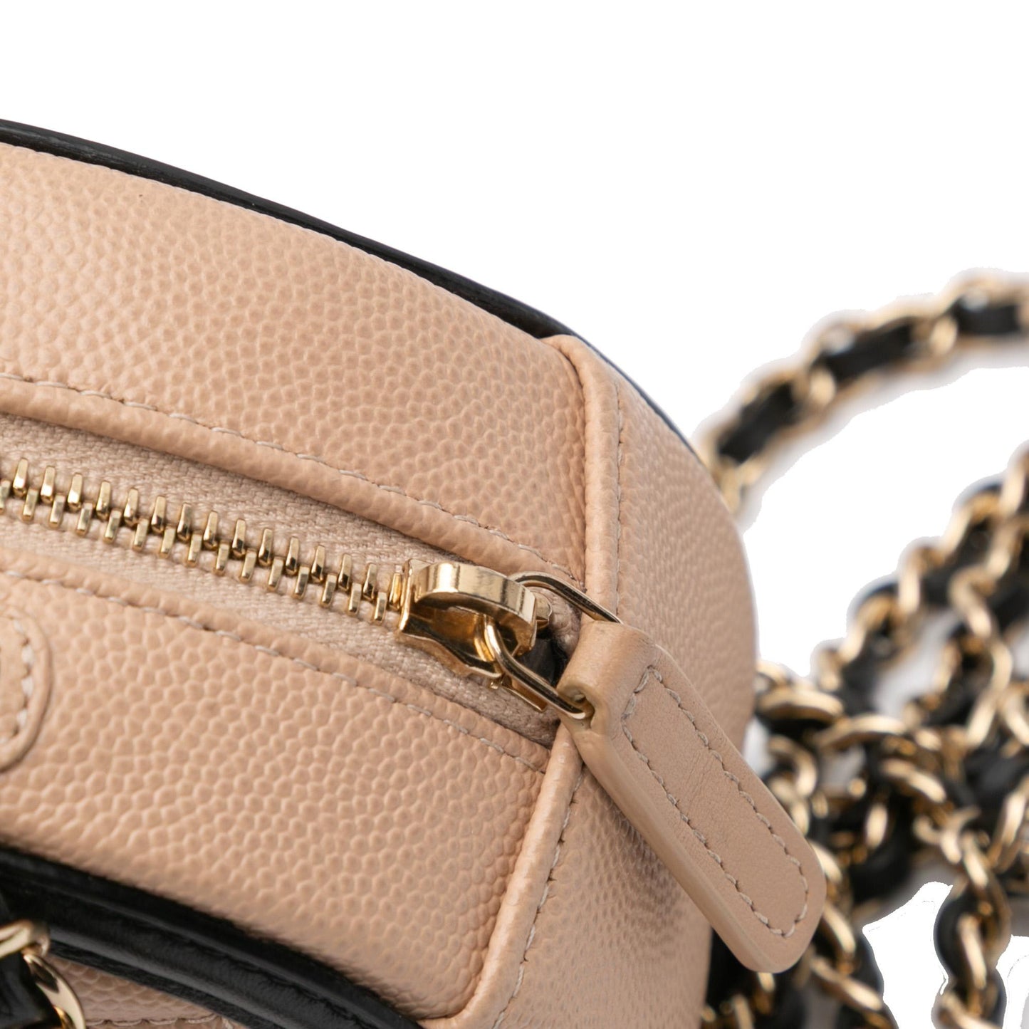 Chanel Caviar CC Filigree Round Crossbody