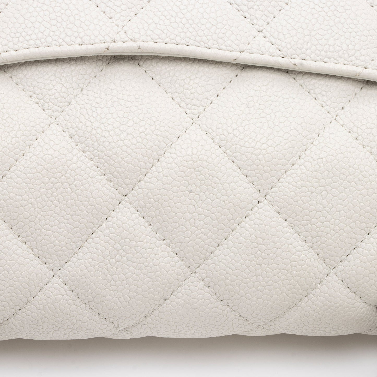 Chanel Caviar Leather Bijoux Chain Jumbo Single Flap Bag
