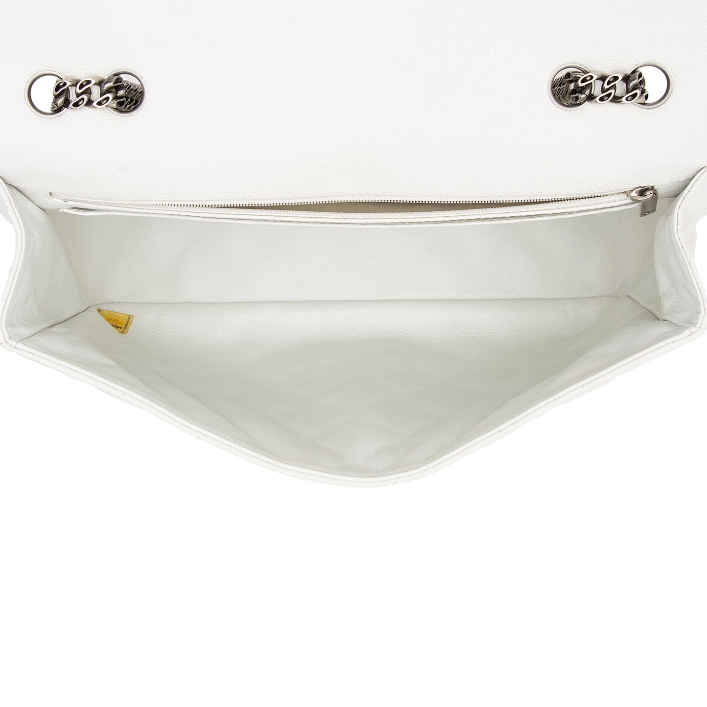 Chanel Caviar Leather Bijoux Chain Jumbo Single Flap Bag