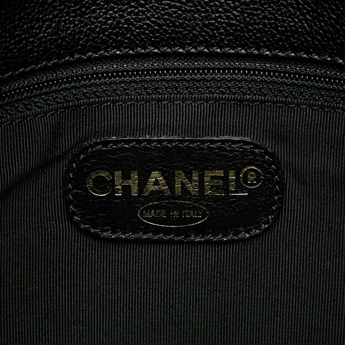 Chanel Caviar Tortoise Chain Fold Over Shoulder Bag
