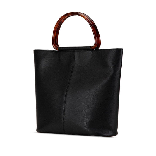 Chanel Caviar Tortoise Top Handle Tote