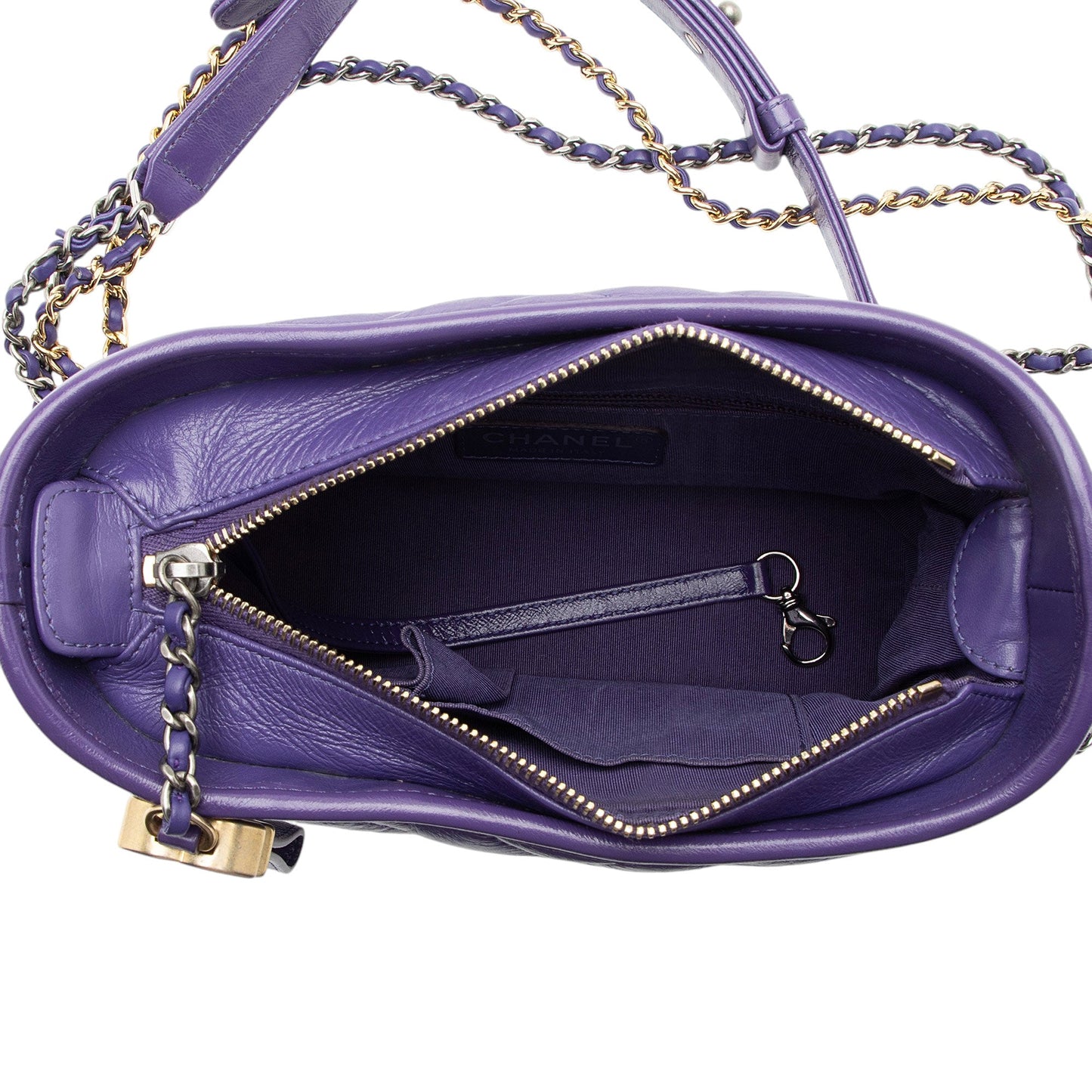 Chanel Chevron Aged Calfskin Gabrielle Small Hobo (SHF-zo17E6)