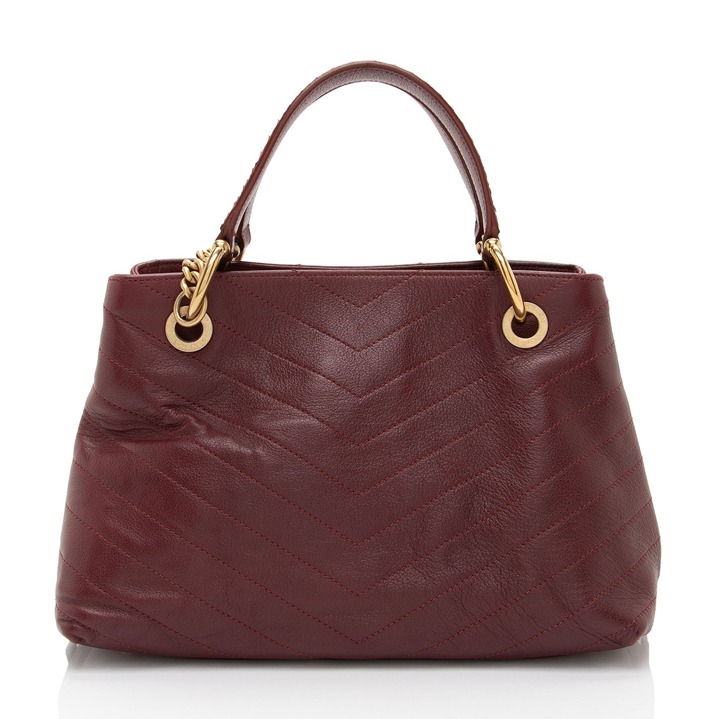 Chanel Chevron Calfskin Python Chic Small Shopping Tote