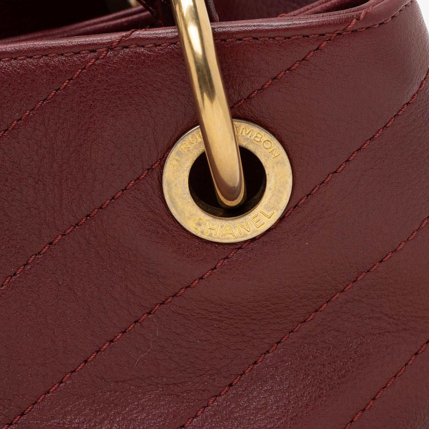 Chanel Chevron Calfskin Python Chic Small Shopping Tote