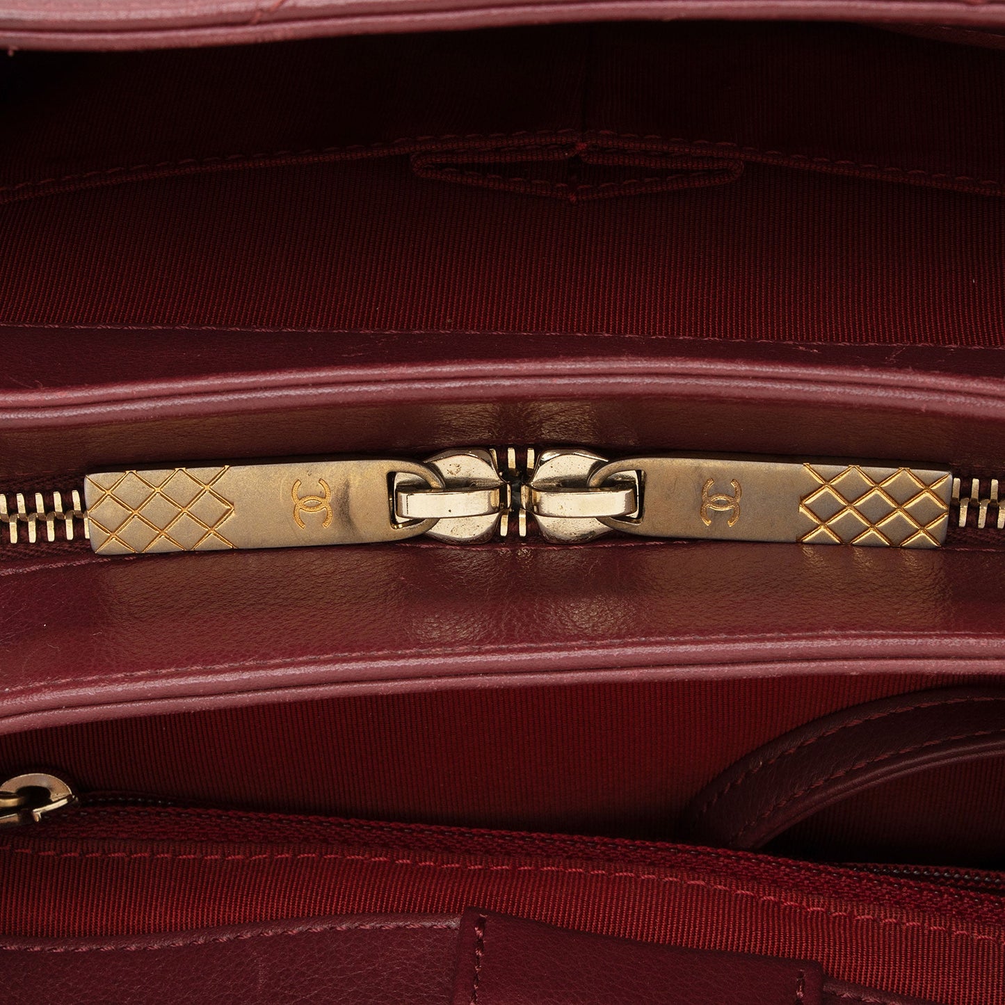 Chanel Chevron Calfskin Python Chic Small Shopping Tote