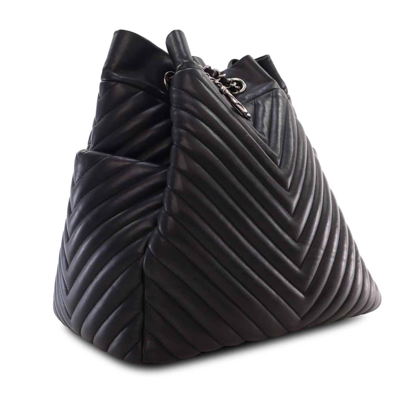 Chanel Chevron Calfskin Urban Spirit Bucket Bag (SHG-c8HyEg)