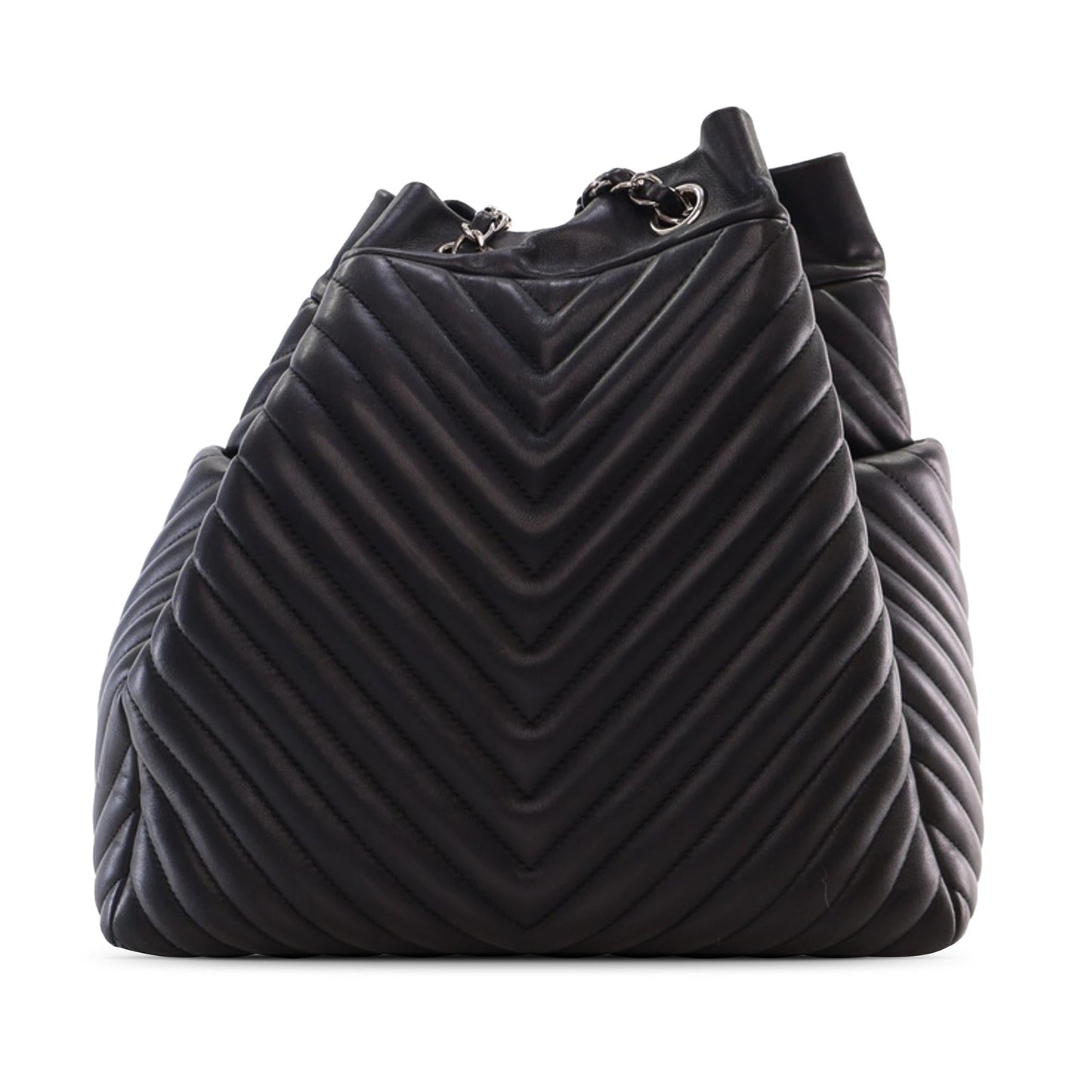 Chanel Chevron Calfskin Urban Spirit Bucket Bag (SHG-Fev4j8)