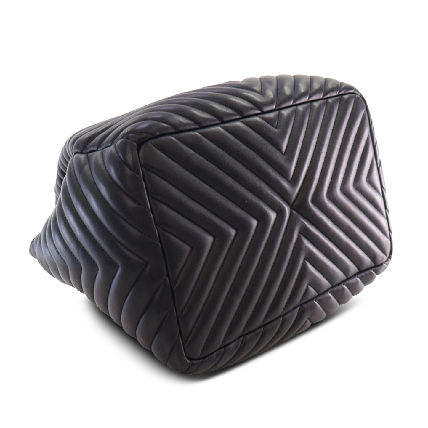 Chanel Chevron Calfskin Urban Spirit Bucket Bag