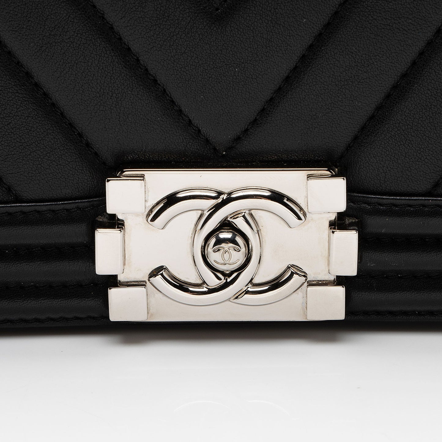 Chanel Chevron Lambskin Old Medium Boy Bag