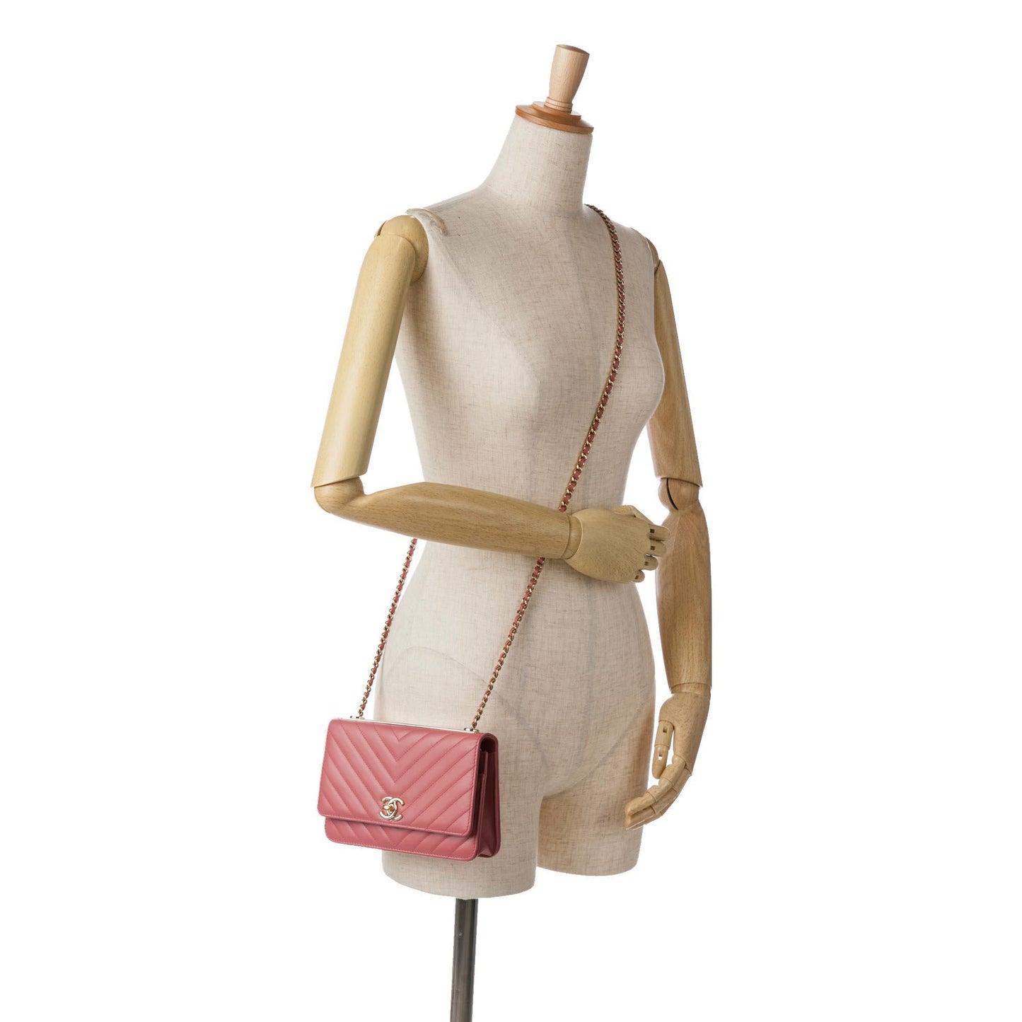 Chanel Chevron Quilted Lambskin Trendy CC Wallet on Chain
