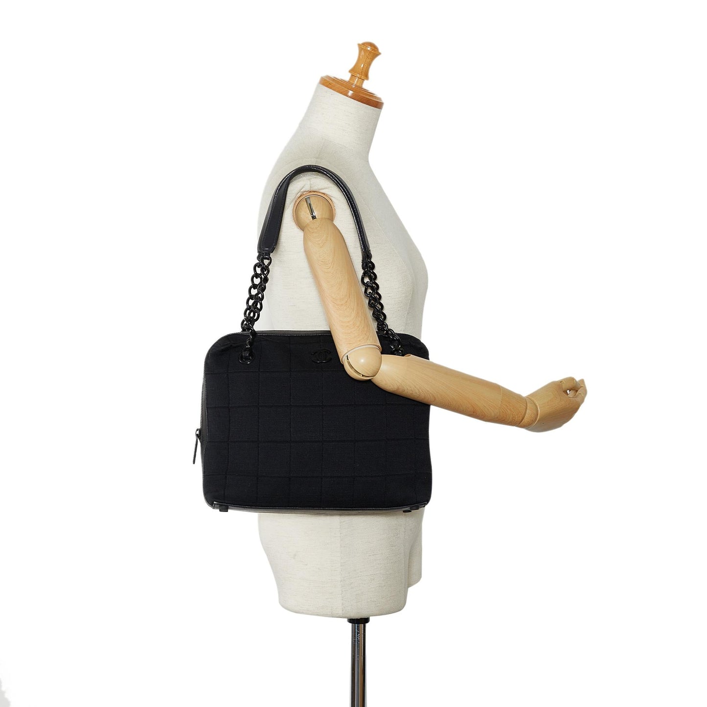 Chanel Cotton Choco Bar Shoulder Bag