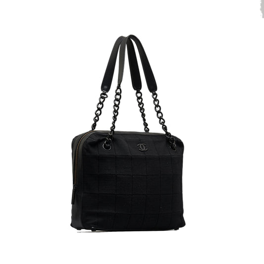 Chanel Cotton Choco Bar Shoulder Bag
