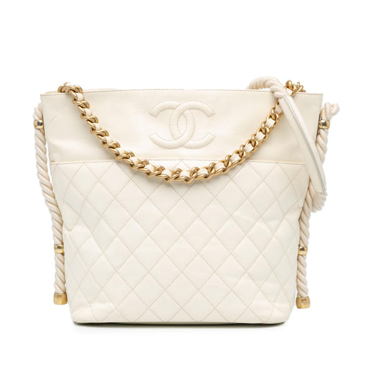Chanel Crumpled Calfskin En Vogue Rope Satchel (SHG-YyDuG5)