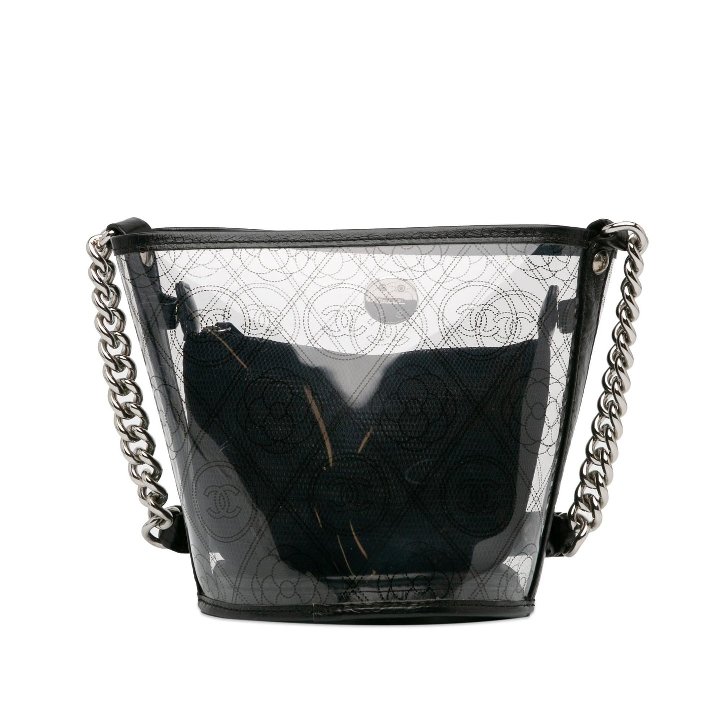 Chanel Crumpled Calfskin PVC Camellia Bucket (SHG-i0Pshh)