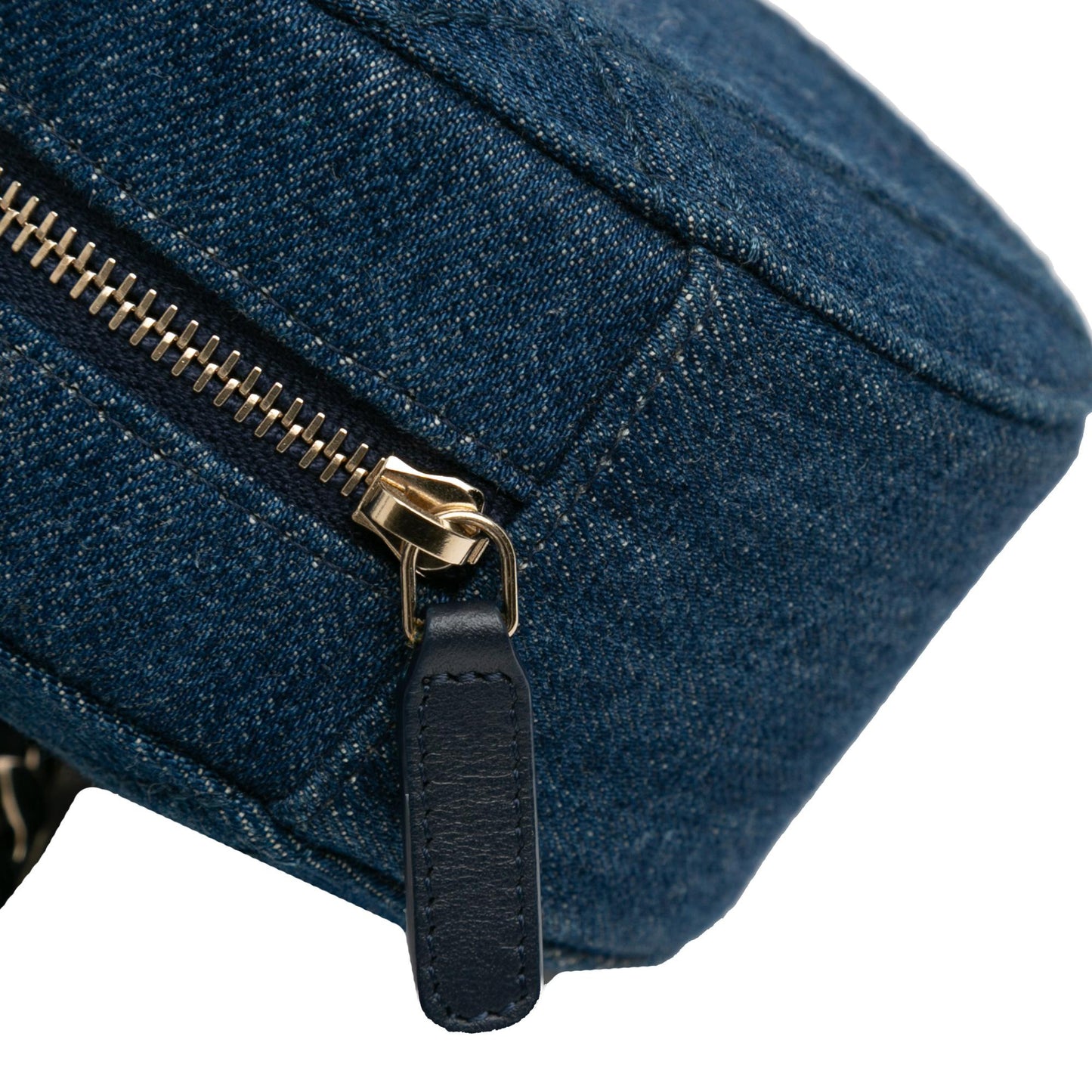 Chanel Denim 19 Round Clutch with Chain