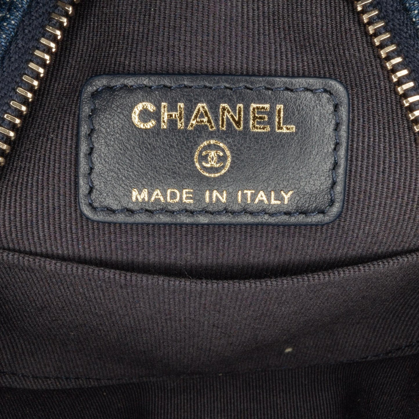 Chanel Denim 19 Round Clutch with Chain