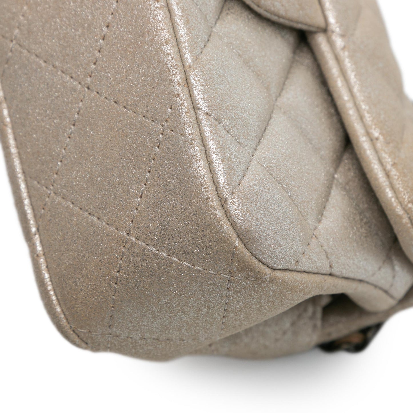 Chanel Extra Mini Rectangular Classic Metallic Calfskin Single Flap